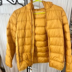 Aritzia TNA yellow The New Little Puff XS jacket